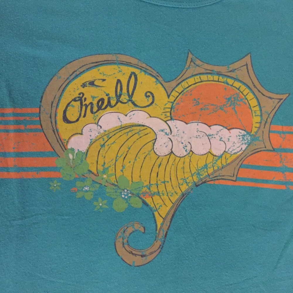 O’Neill turquoise surf T-shirt Sz S